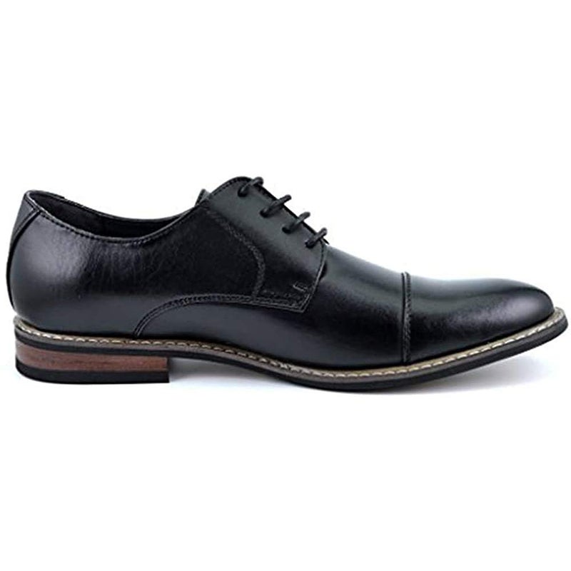 Bruno Marc Moda Italy Prince Men's Classic Modern Oxford Lace Dress Shoes,Size 8.5W,Black - Image 3